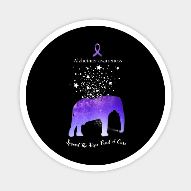 Alzheimer Awareness Spread The Hope Find A Cure Gift Magnet by thuylinh8